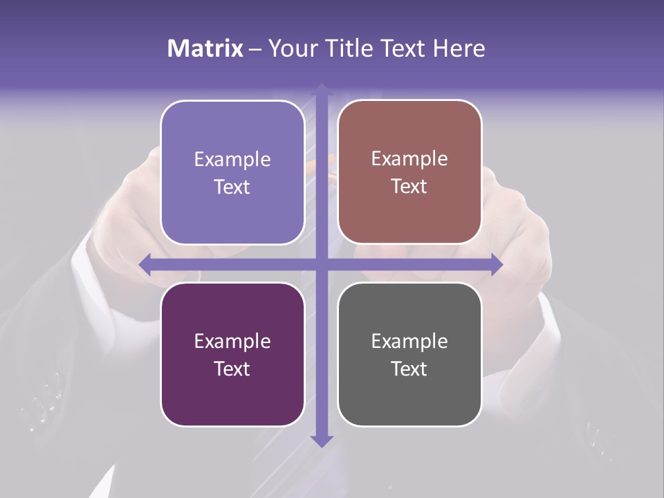A Man In A Suit Is Holding A Pencil PowerPoint Template