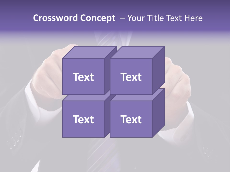 A Man In A Suit Is Holding A Pencil PowerPoint Template