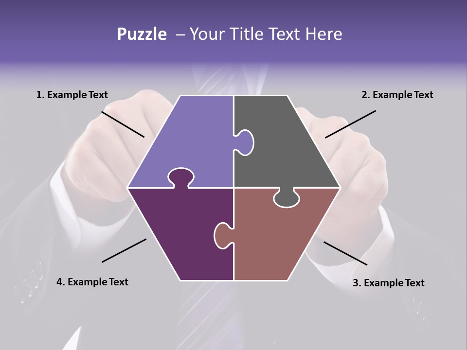 A Man In A Suit Is Holding A Pencil PowerPoint Template