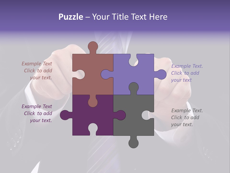 A Man In A Suit Is Holding A Pencil PowerPoint Template