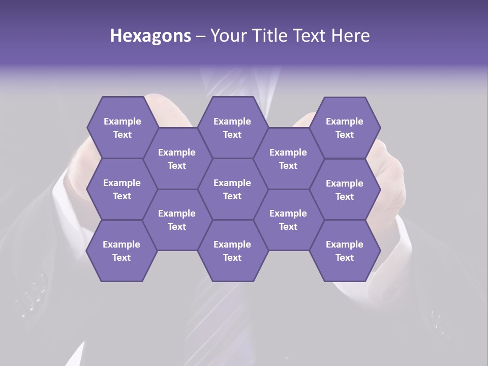 A Man In A Suit Is Holding A Pencil PowerPoint Template