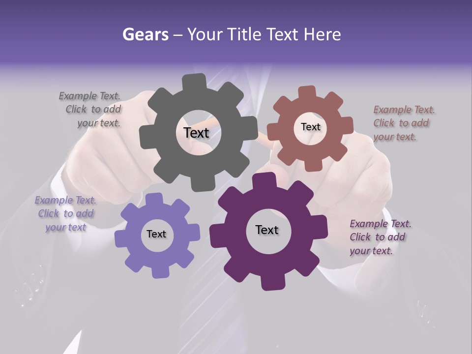 A Man In A Suit Is Holding A Pencil PowerPoint Template