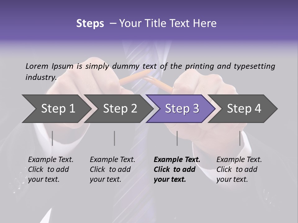 A Man In A Suit Is Holding A Pencil PowerPoint Template