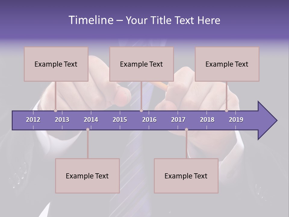 A Man In A Suit Is Holding A Pencil PowerPoint Template
