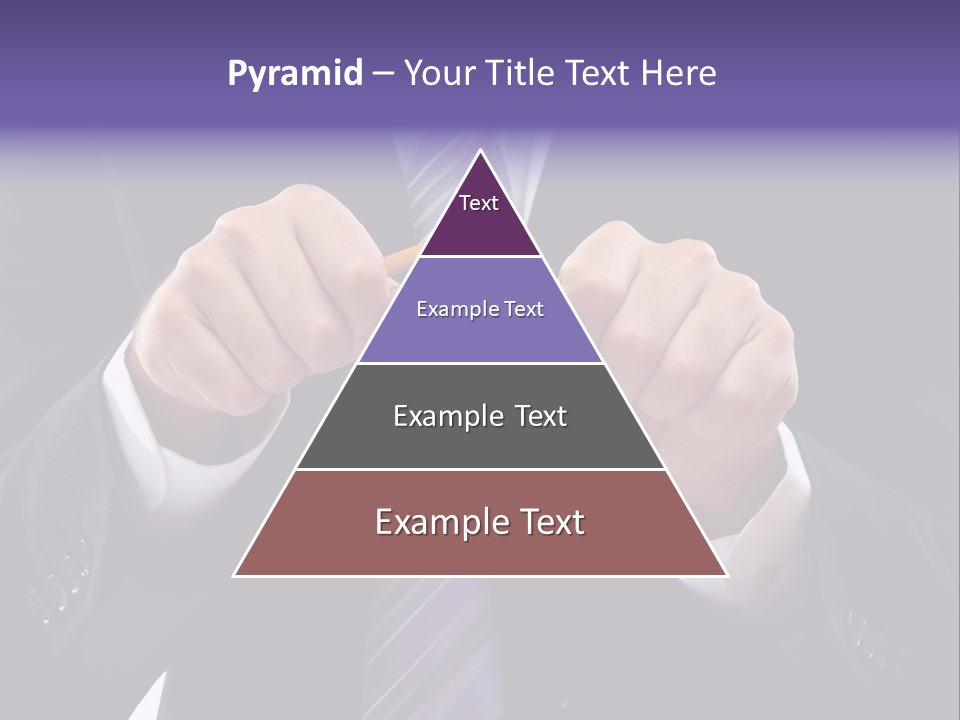 A Man In A Suit Is Holding A Pencil PowerPoint Template