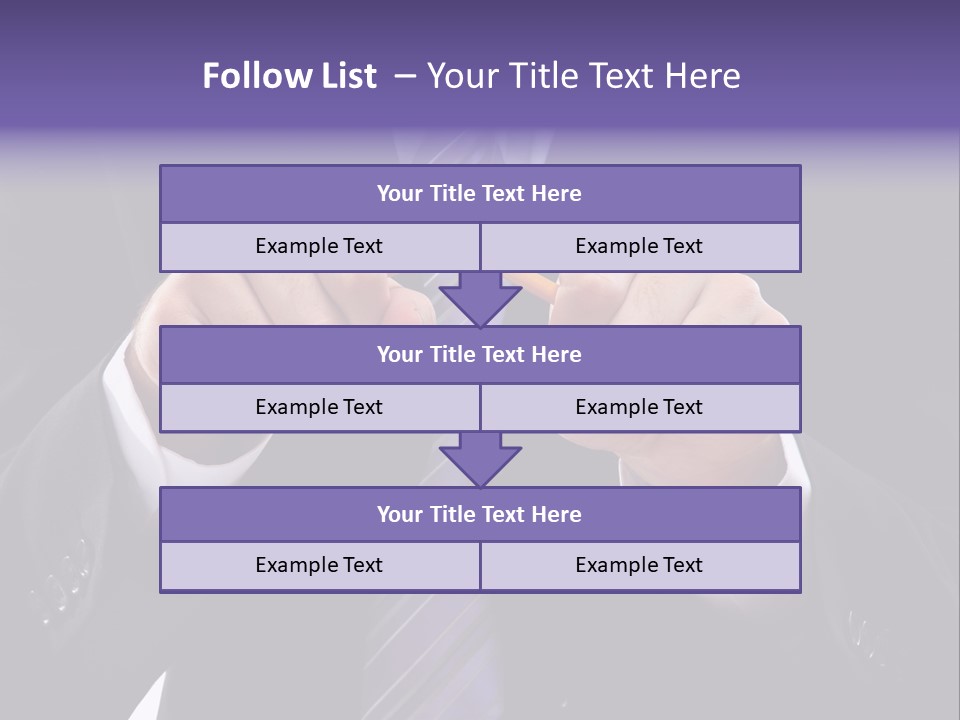 A Man In A Suit Is Holding A Pencil PowerPoint Template