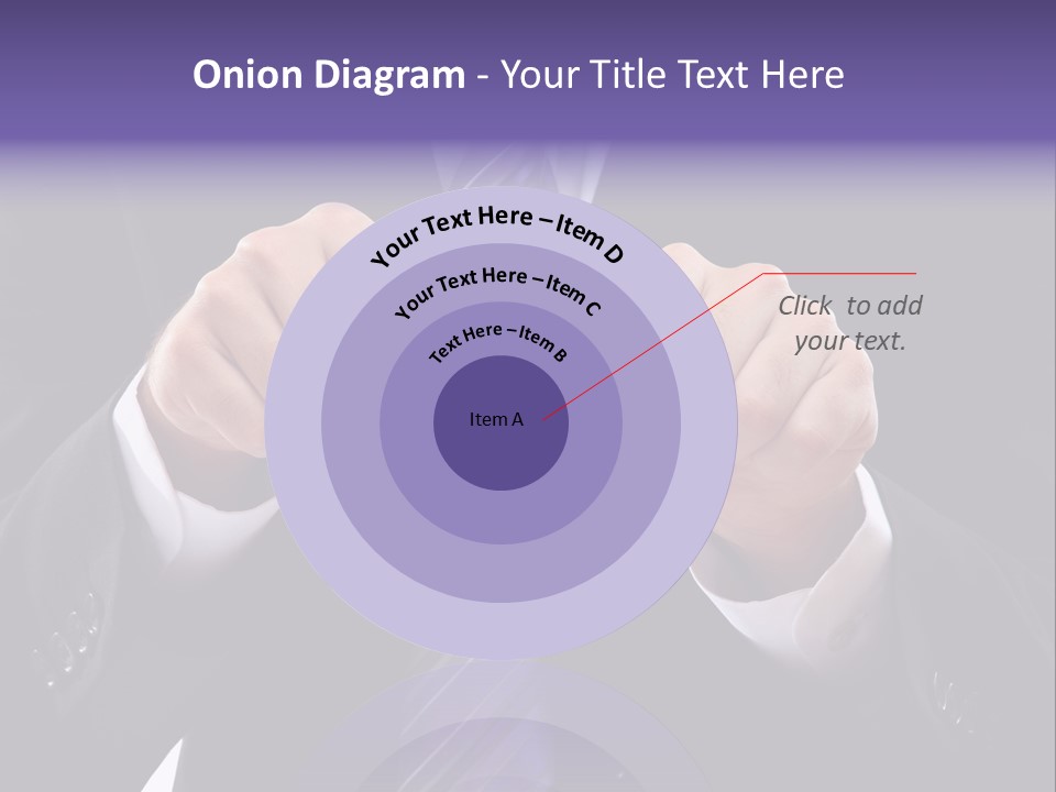 A Man In A Suit Is Holding A Pencil PowerPoint Template