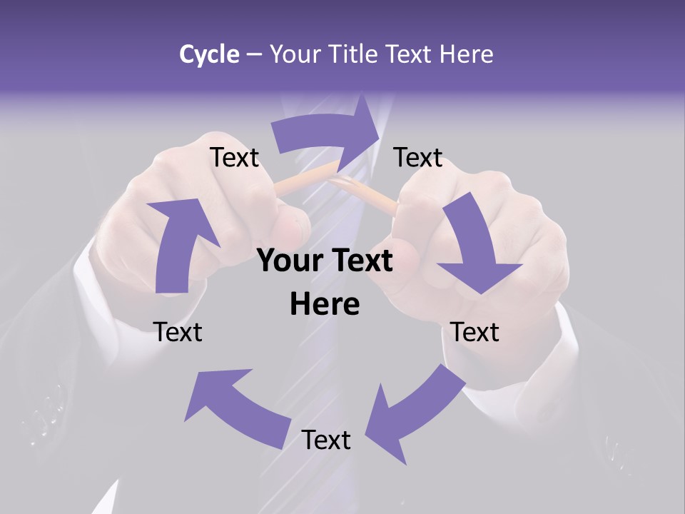 A Man In A Suit Is Holding A Pencil PowerPoint Template