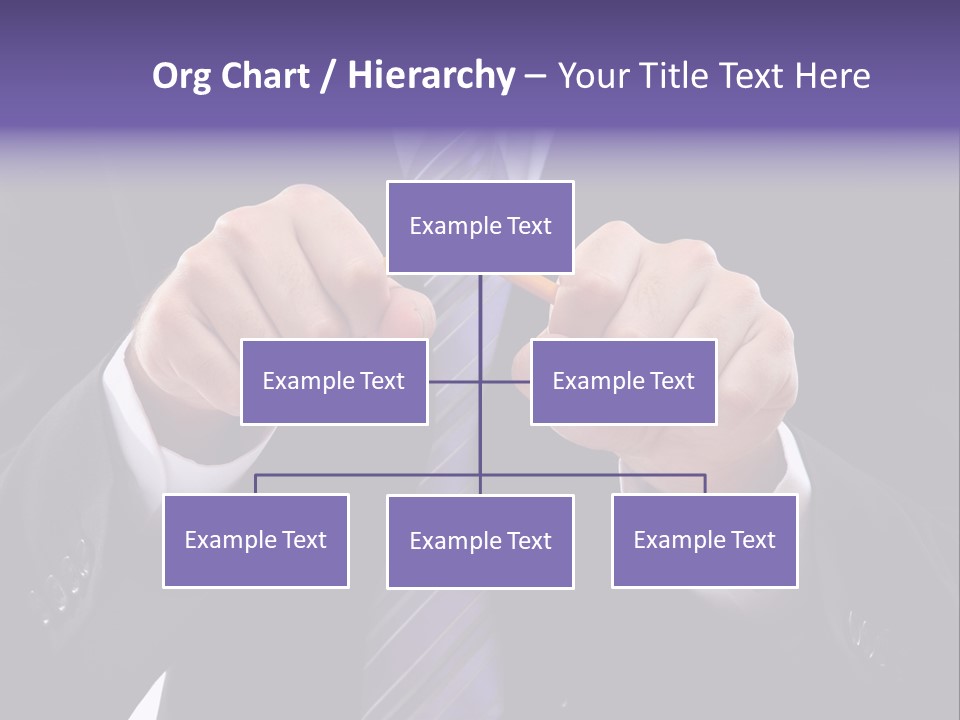 A Man In A Suit Is Holding A Pencil PowerPoint Template