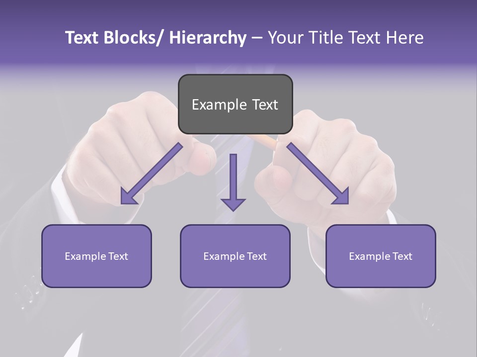 A Man In A Suit Is Holding A Pencil PowerPoint Template