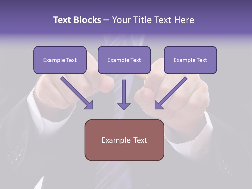 A Man In A Suit Is Holding A Pencil PowerPoint Template