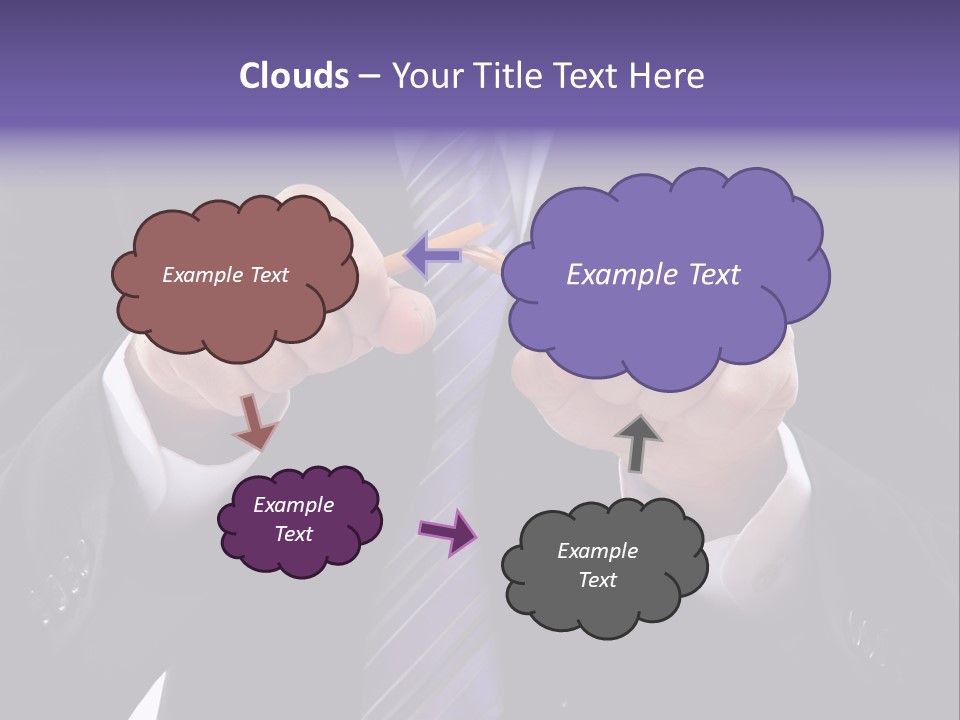 A Man In A Suit Is Holding A Pencil PowerPoint Template