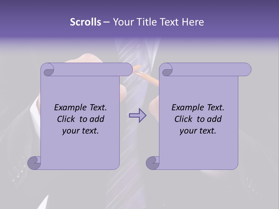 A Man In A Suit Is Holding A Pencil PowerPoint Template
