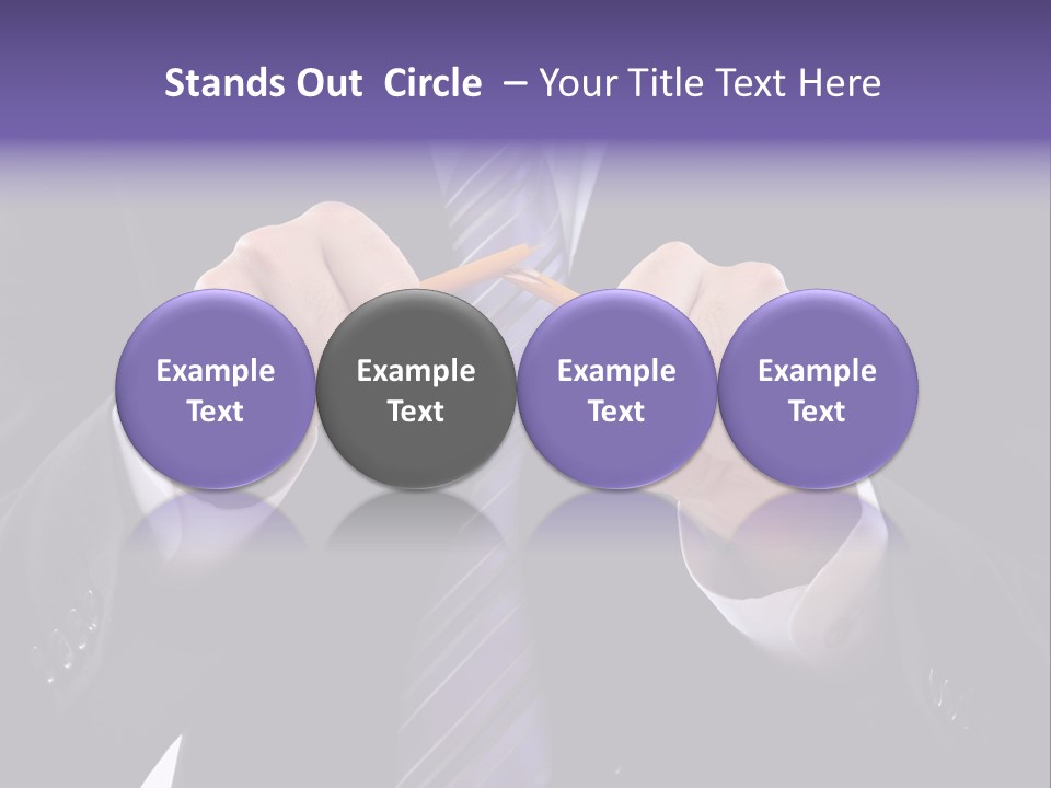 A Man In A Suit Is Holding A Pencil PowerPoint Template