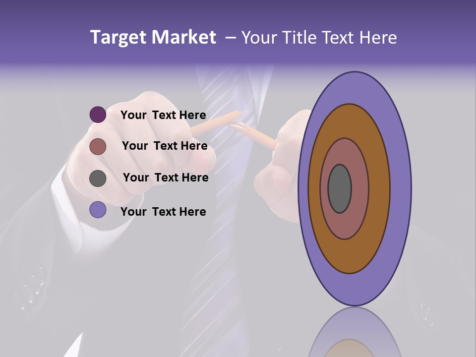 A Man In A Suit Is Holding A Pencil PowerPoint Template