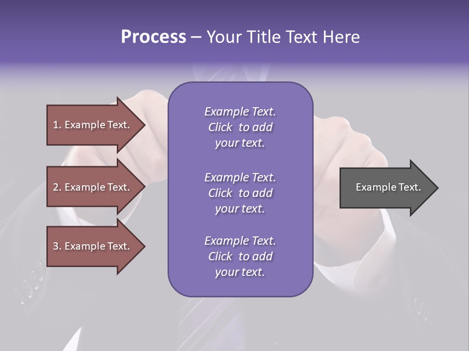 A Man In A Suit Is Holding A Pencil PowerPoint Template