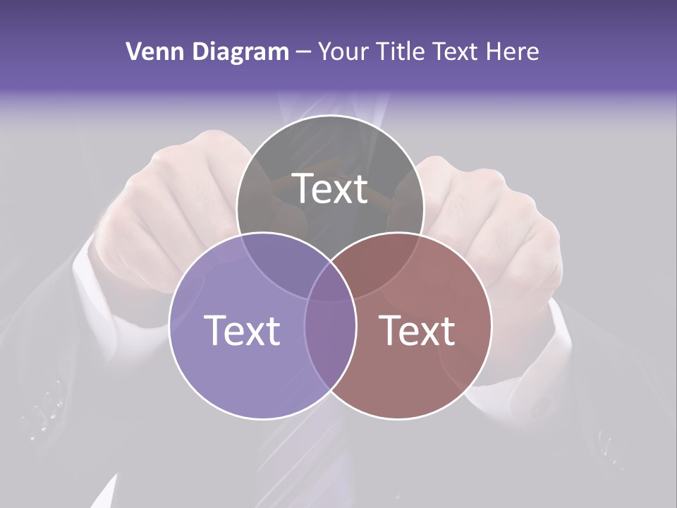 A Man In A Suit Is Holding A Pencil PowerPoint Template