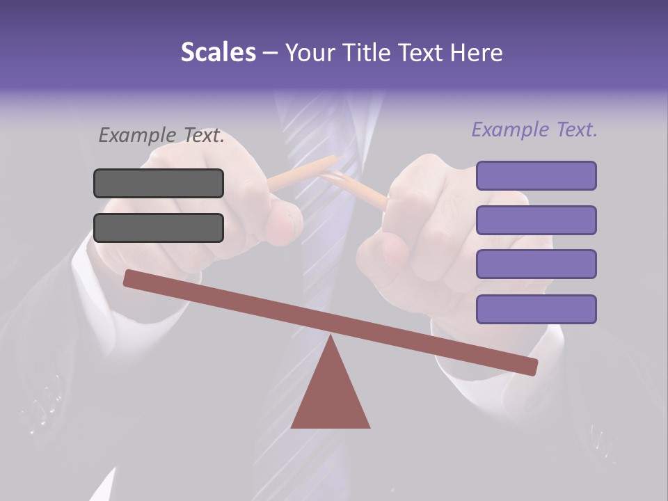 A Man In A Suit Is Holding A Pencil PowerPoint Template