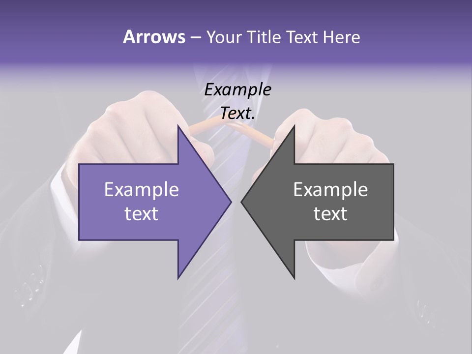 A Man In A Suit Is Holding A Pencil PowerPoint Template