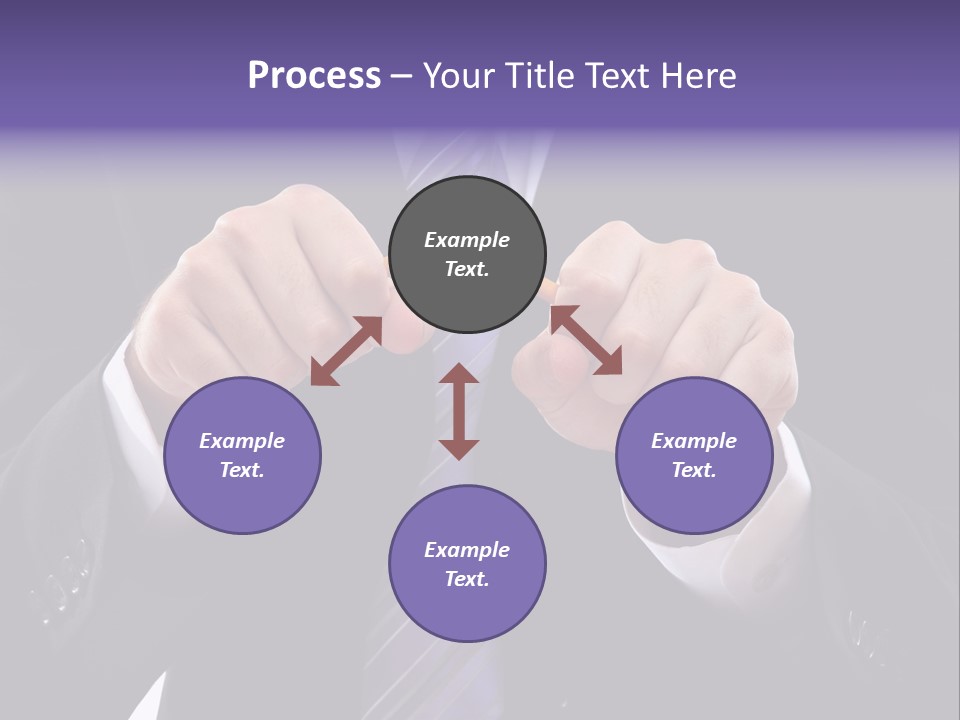A Man In A Suit Is Holding A Pencil PowerPoint Template