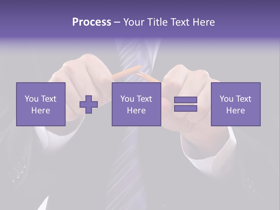 A Man In A Suit Is Holding A Pencil PowerPoint Template