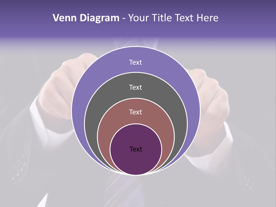 A Man In A Suit Is Holding A Pencil PowerPoint Template