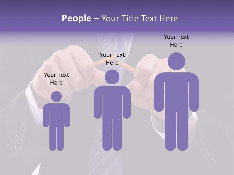 A Man In A Suit Is Holding A Pencil PowerPoint Template