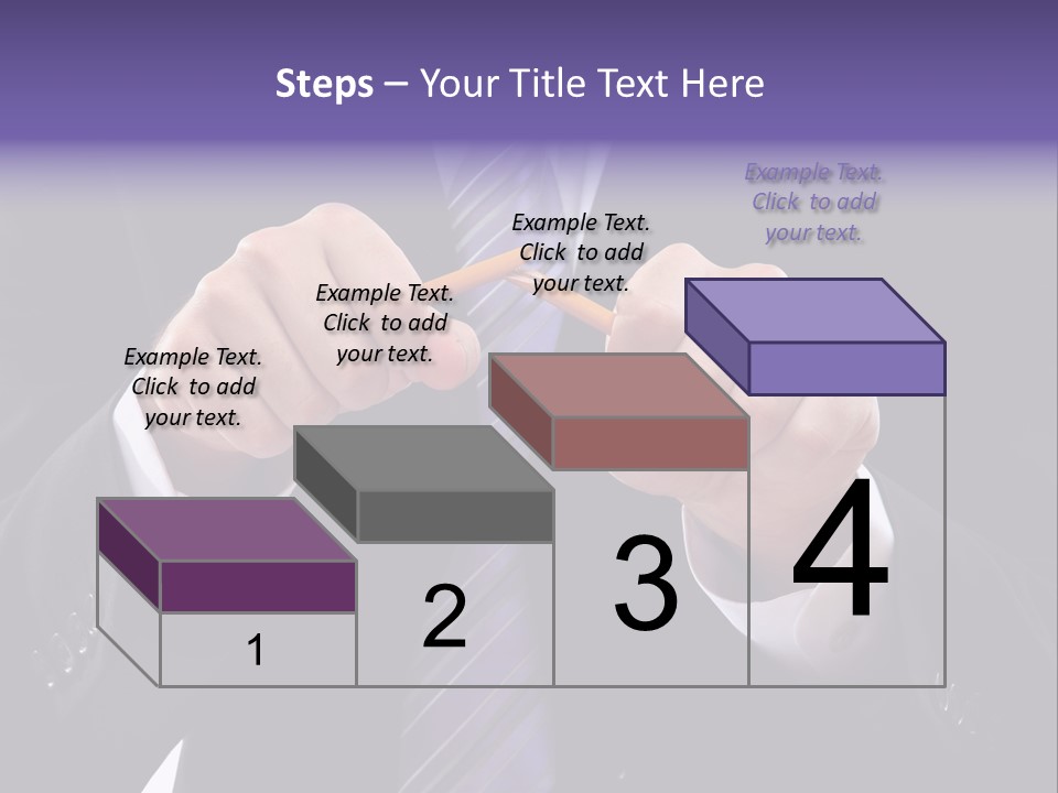 A Man In A Suit Is Holding A Pencil PowerPoint Template