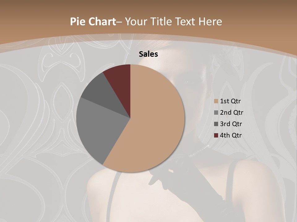 A Woman In A Corset With Her Finger Up To Her Mouth PowerPoint Template