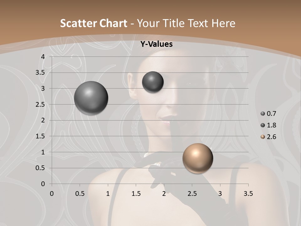 A Woman In A Corset With Her Finger Up To Her Mouth PowerPoint Template