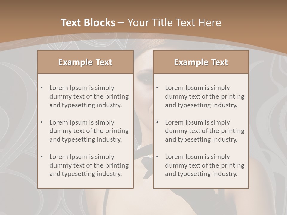 A Woman In A Corset With Her Finger Up To Her Mouth PowerPoint Template