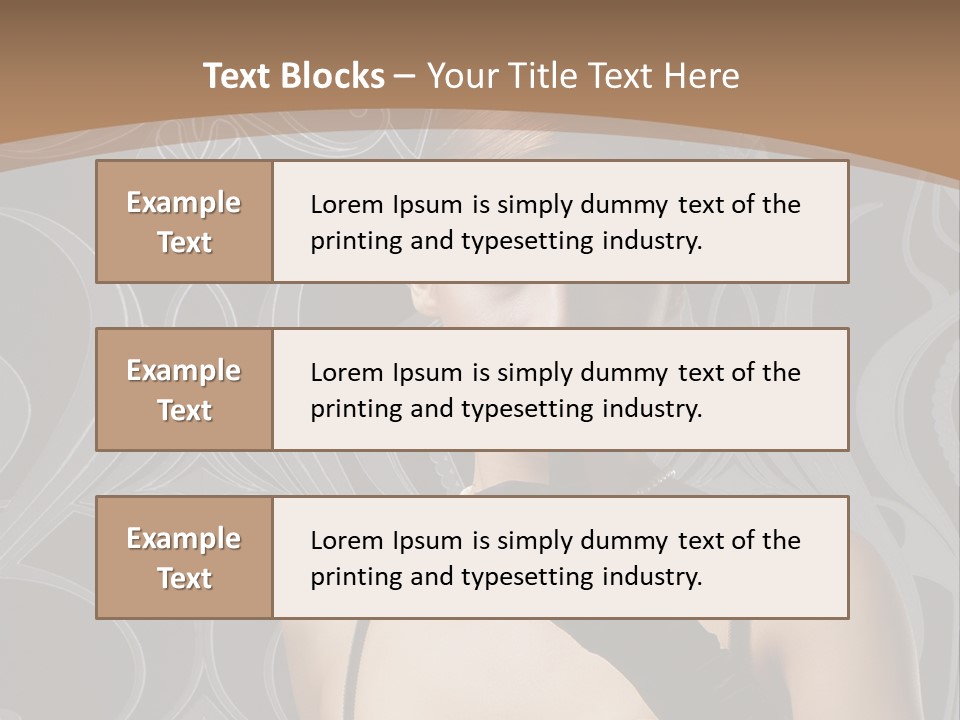 A Woman In A Corset With Her Finger Up To Her Mouth PowerPoint Template