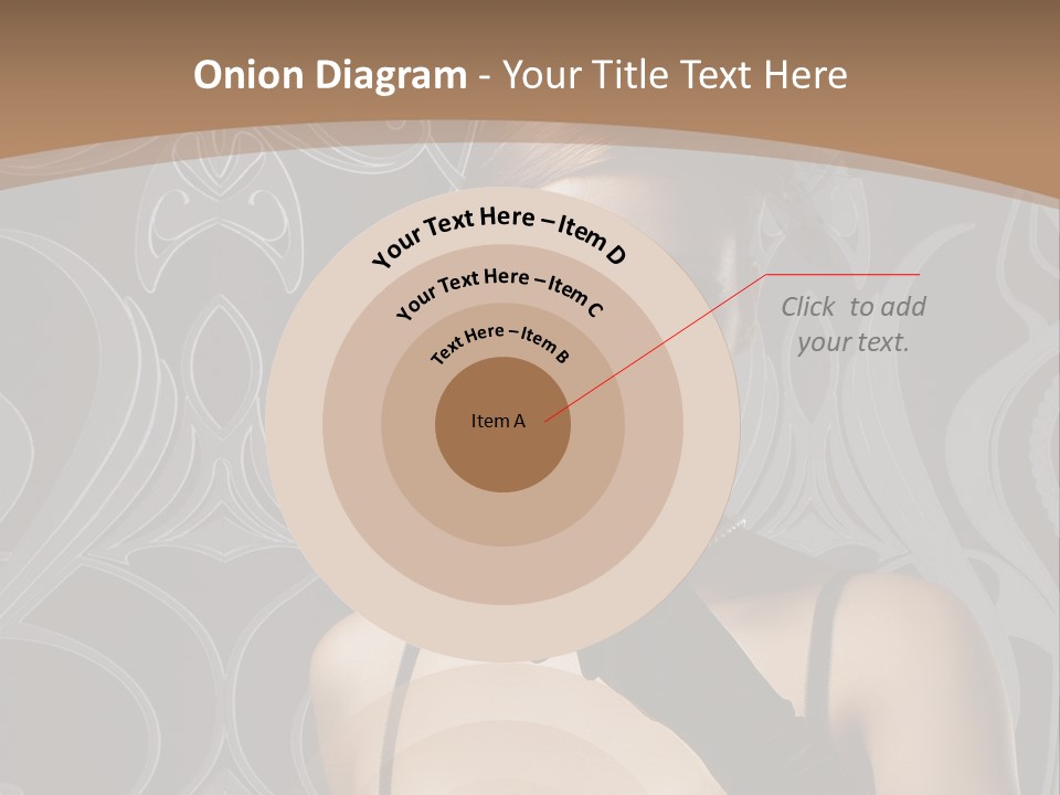 A Woman In A Corset With Her Finger Up To Her Mouth PowerPoint Template