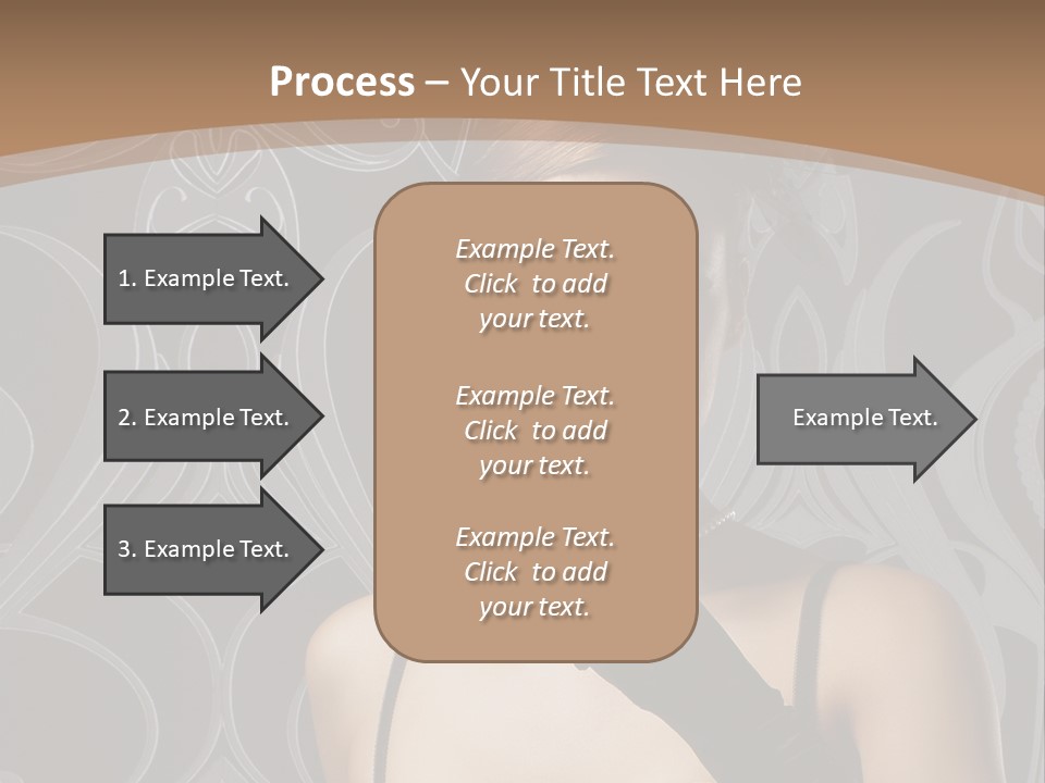 A Woman In A Corset With Her Finger Up To Her Mouth PowerPoint Template
