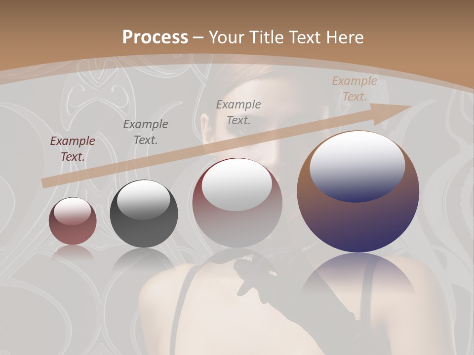 A Woman In A Corset With Her Finger Up To Her Mouth PowerPoint Template