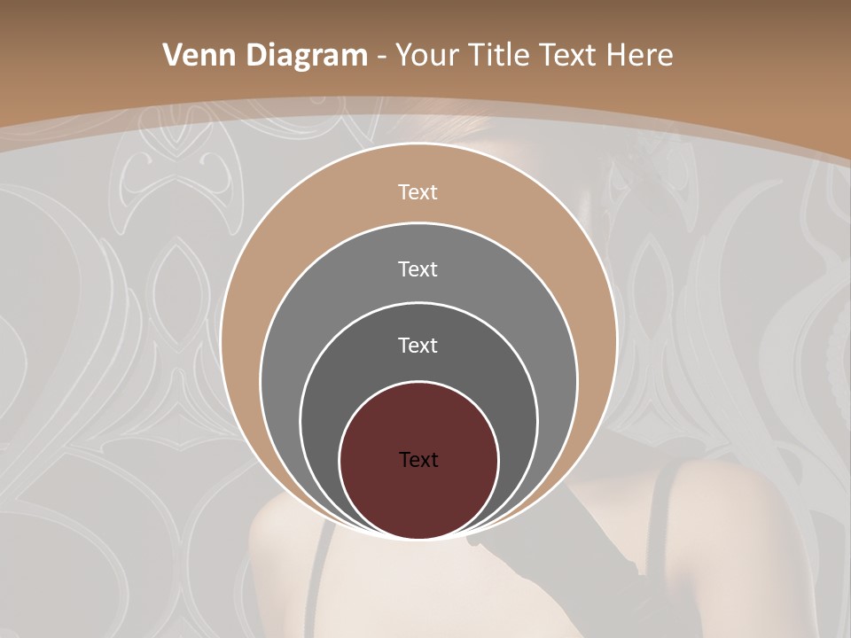 A Woman In A Corset With Her Finger Up To Her Mouth PowerPoint Template