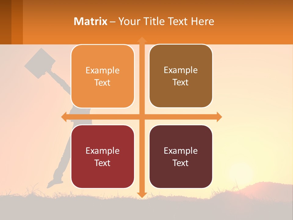 A Person Jumping In The Air With A Sign In Front Of Them PowerPoint Template