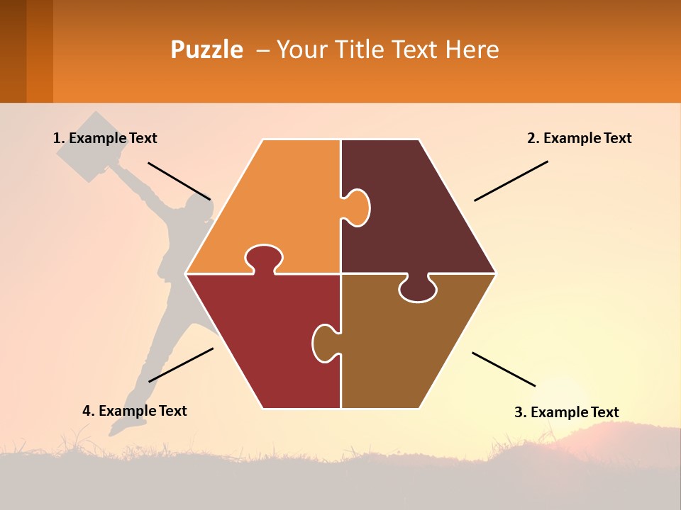 A Person Jumping In The Air With A Sign In Front Of Them PowerPoint Template