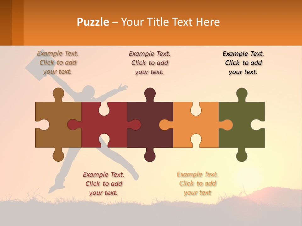 A Person Jumping In The Air With A Sign In Front Of Them PowerPoint Template