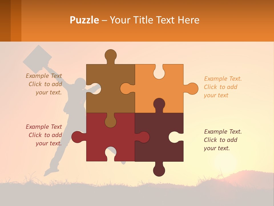 A Person Jumping In The Air With A Sign In Front Of Them PowerPoint Template