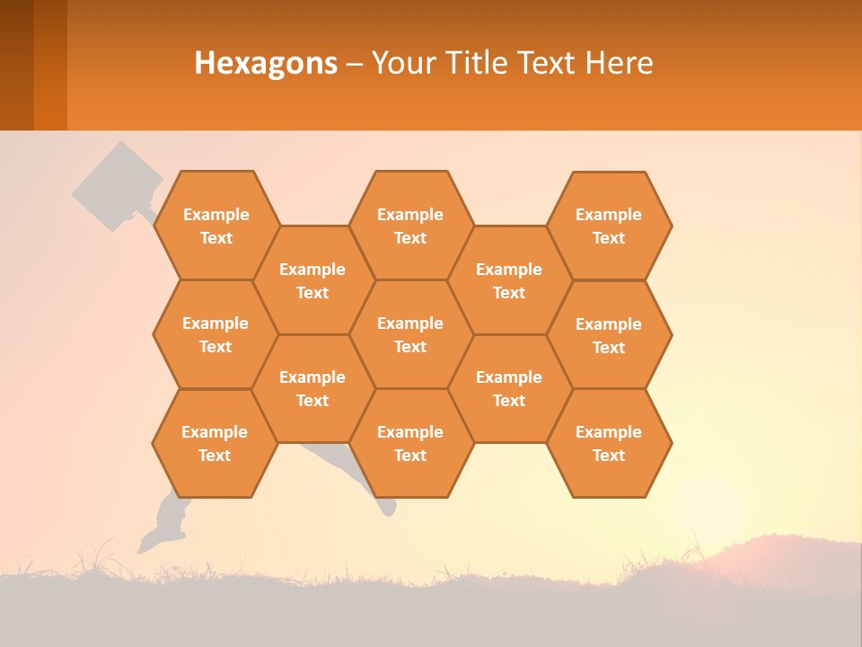 A Person Jumping In The Air With A Sign In Front Of Them PowerPoint Template