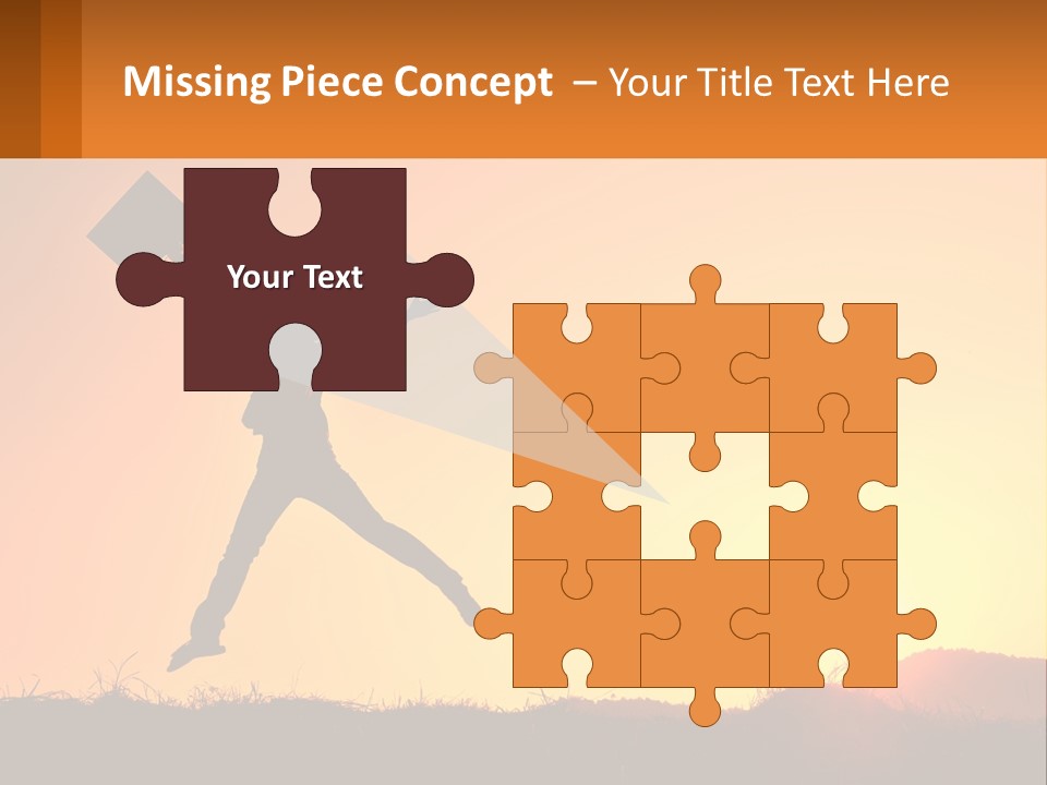 A Person Jumping In The Air With A Sign In Front Of Them PowerPoint Template