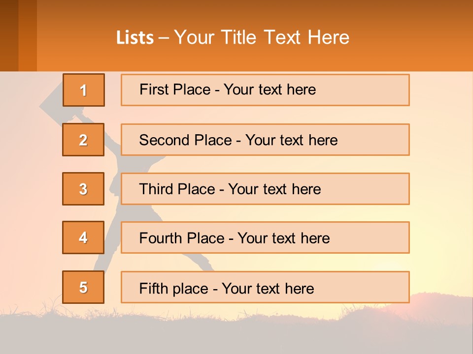 A Person Jumping In The Air With A Sign In Front Of Them PowerPoint Template