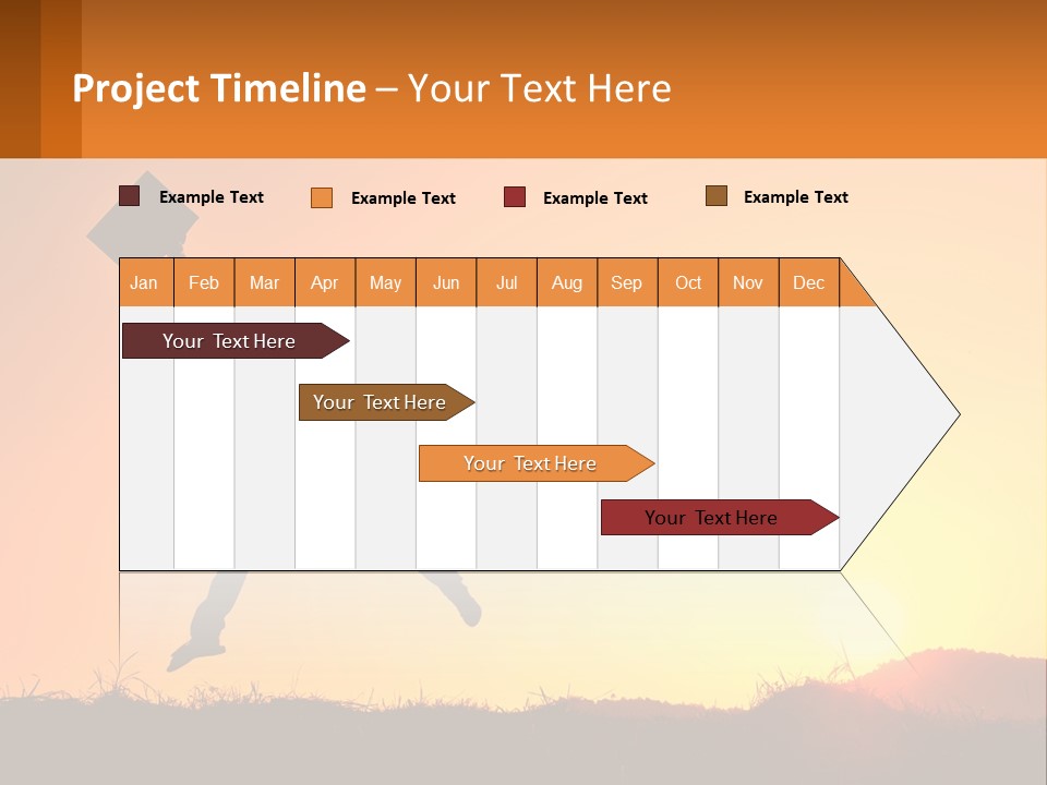 A Person Jumping In The Air With A Sign In Front Of Them PowerPoint Template