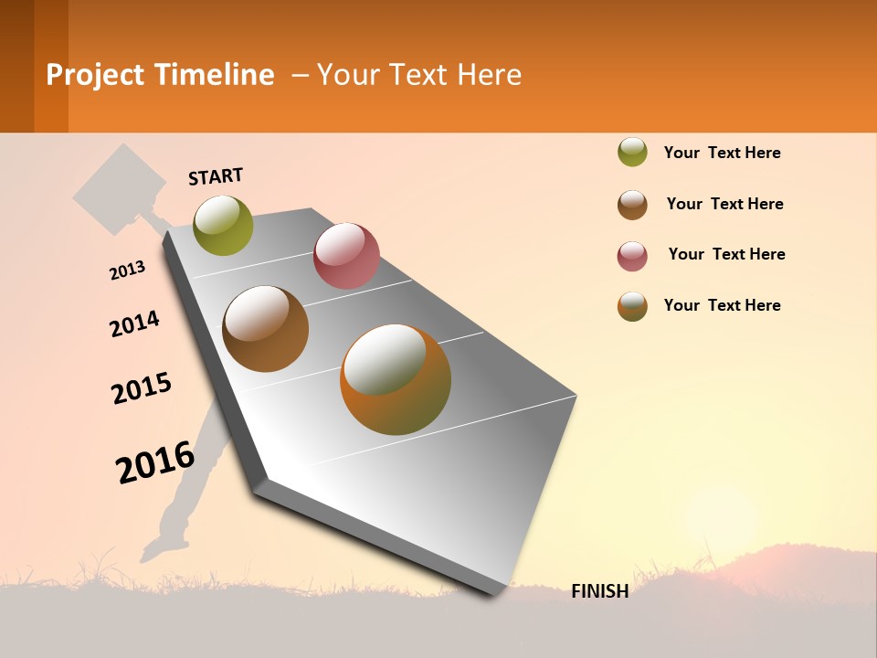 A Person Jumping In The Air With A Sign In Front Of Them PowerPoint Template