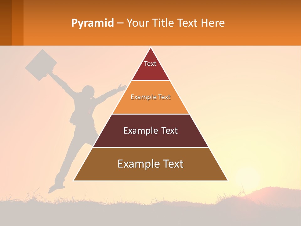 A Person Jumping In The Air With A Sign In Front Of Them PowerPoint Template