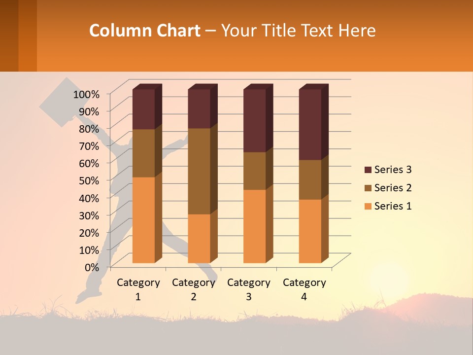 A Person Jumping In The Air With A Sign In Front Of Them PowerPoint Template