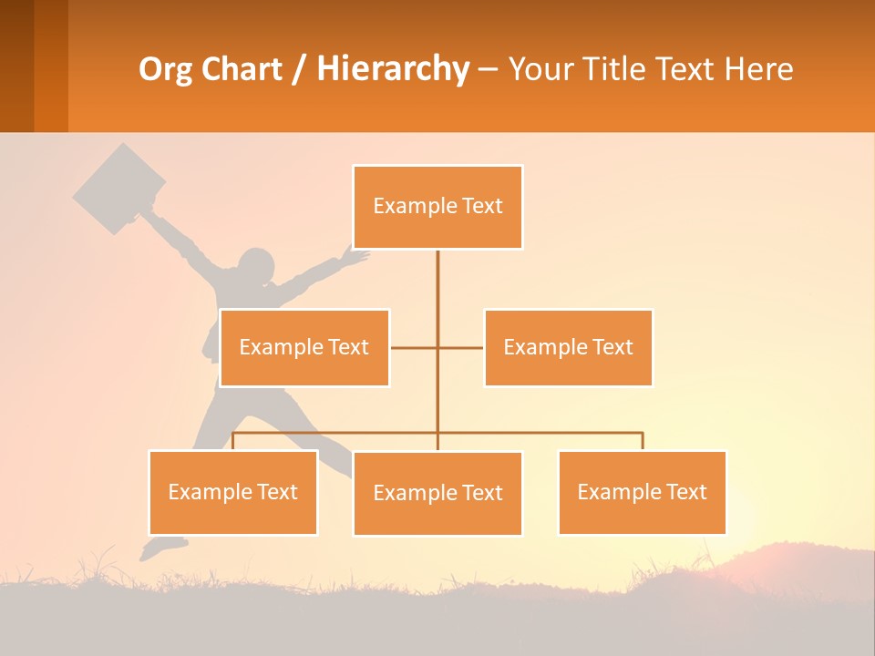 A Person Jumping In The Air With A Sign In Front Of Them PowerPoint Template