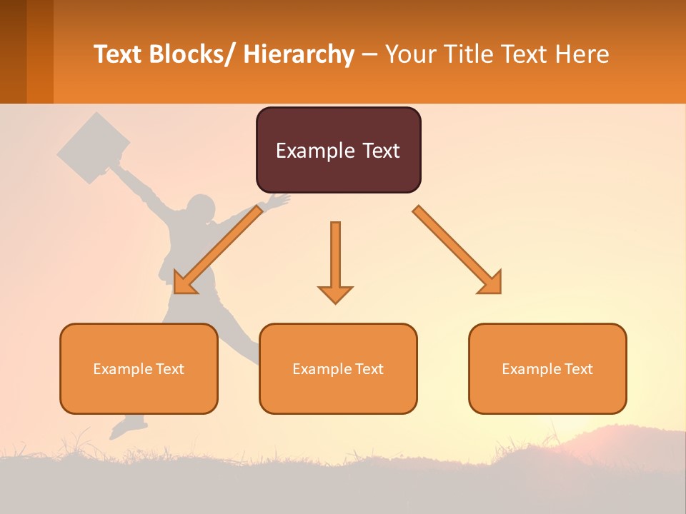 A Person Jumping In The Air With A Sign In Front Of Them PowerPoint Template