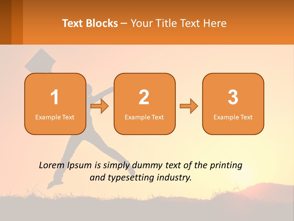 A Person Jumping In The Air With A Sign In Front Of Them PowerPoint Template